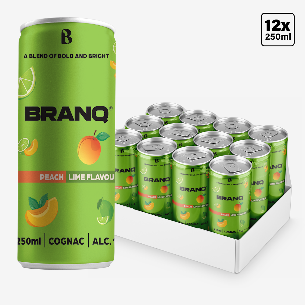 BranQ - Cognac & Peach Lime (12 pack)