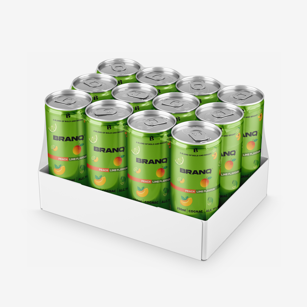 BranQ - Cognac & Peach Lime (12 pack) - Afbeelding 2